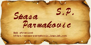 Spasa Parmaković vizit kartica